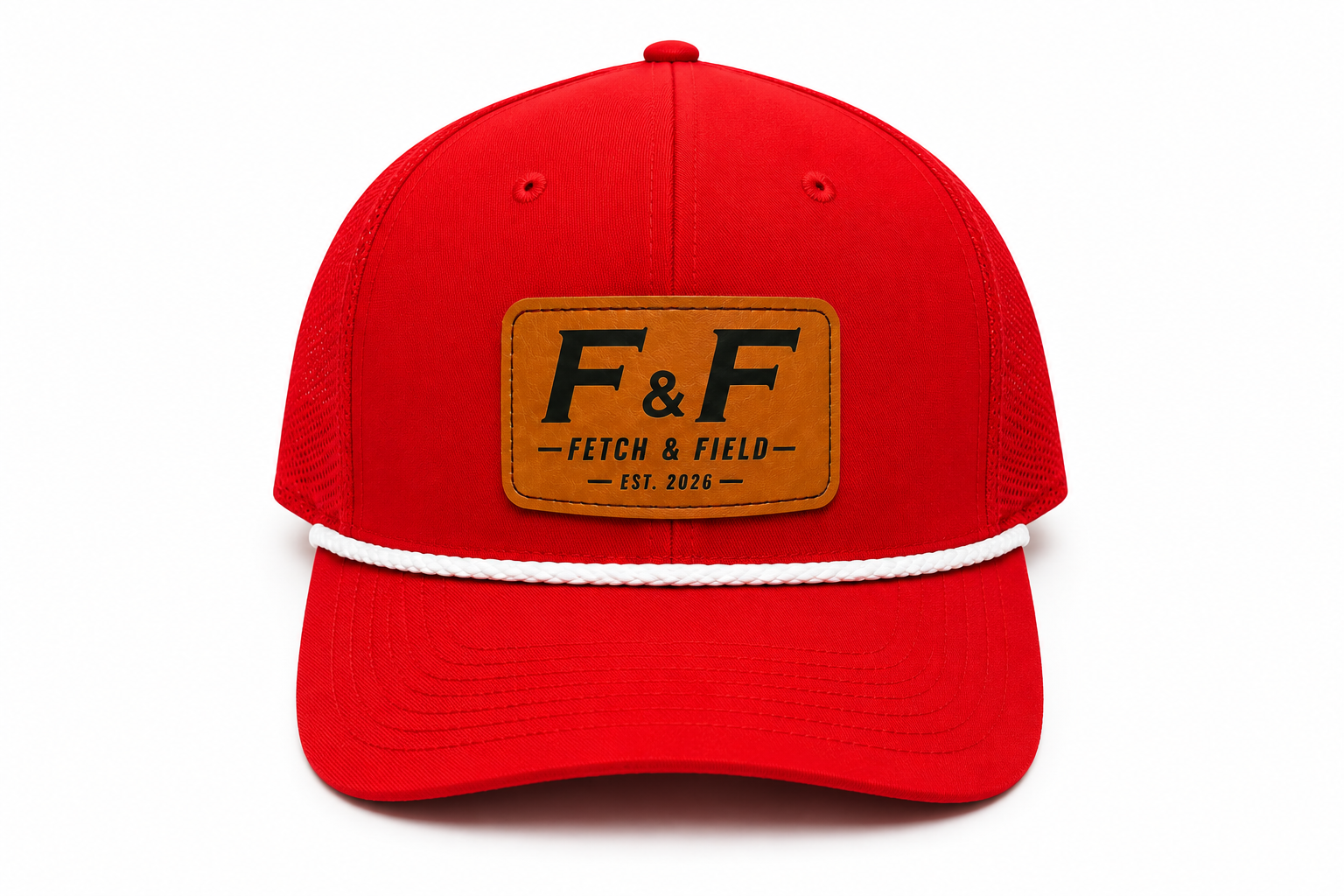 Red hat with Leather Patch